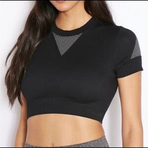 Ivy Park Black Short Sleeve Crop Top